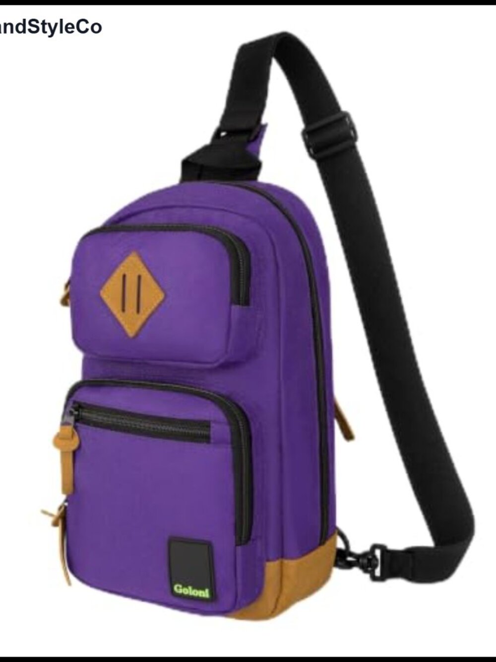 Waterproof Sling Crossbody Bag with Multi-Pockets for Commute Travel